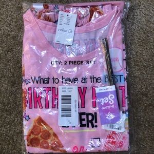 Justice birthday pajama set size 12
